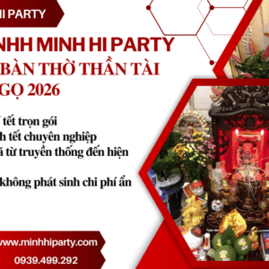 Trang trí bàn thờ thần tài ngày tết 2026