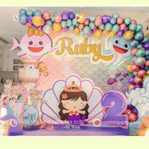 Trang trí sinh nhật cho bé gái Ruby 2 tuổi