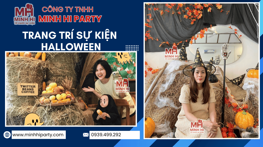Khách hàng check-in tại sự kiện Halloween do Minh Hi Party tổ chức