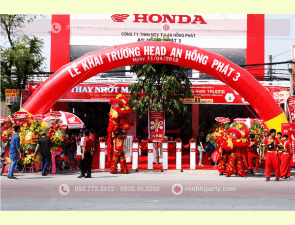 Trang trí sự kiện khai trương cho honda