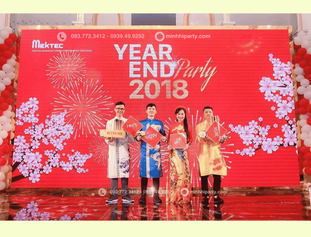 Trang trí cho sự kiện year end party tại quận 7
