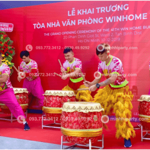cho thuê trống hội múa lân chuyên nghiệp cho lễ khai trương