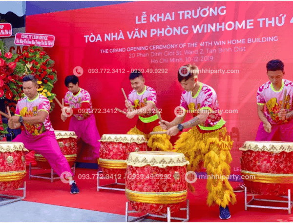 cho thuê trống hội múa lân chuyên nghiệp cho lễ khai trương
