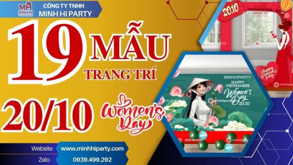19 mẫu trang trí 20/10 đẹp nhất nhất 2025