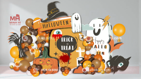 Trang trí halloween với hình ma dễ thương