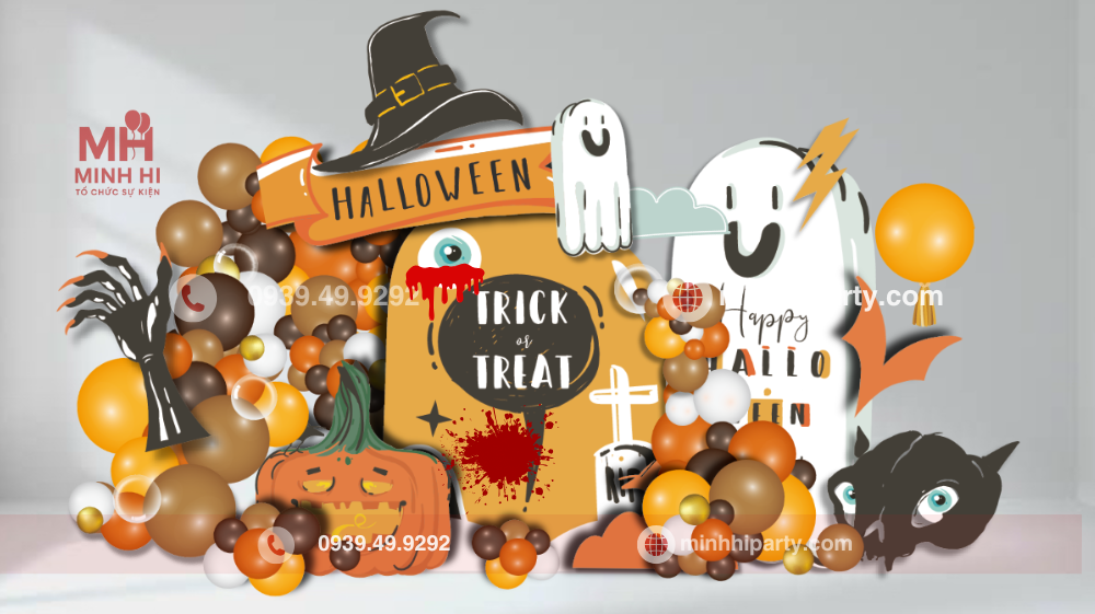 50 mau decor trang tri halloween 2025 10 Trang trí halloween với hình ma dễ thương