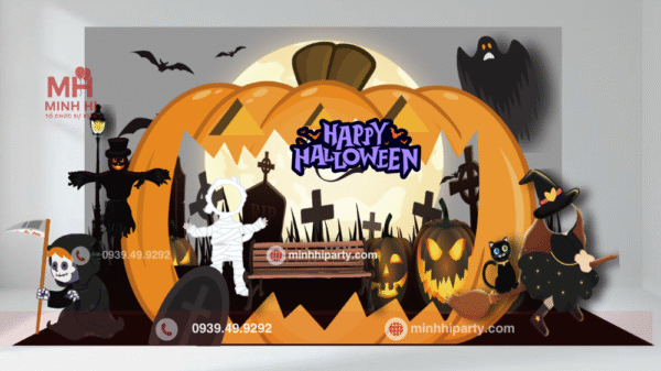 Dịch vụ trang trí Halloween ngoài trời - Tiểu cảnh Halloween 2025