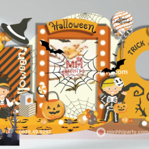 Trang trí góc check-in halloween hiện đại