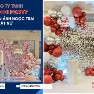 Mẫu trang trí Sequin ánh ngọc trai - Trang trí sinh nhật cho nữ