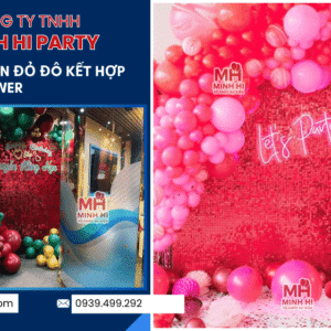 Mẫu trang trí sinh nhật với tấm SEquin đỏ - Phù hợp trang trí sinh nhật người lớn cho cả nam và nữ
