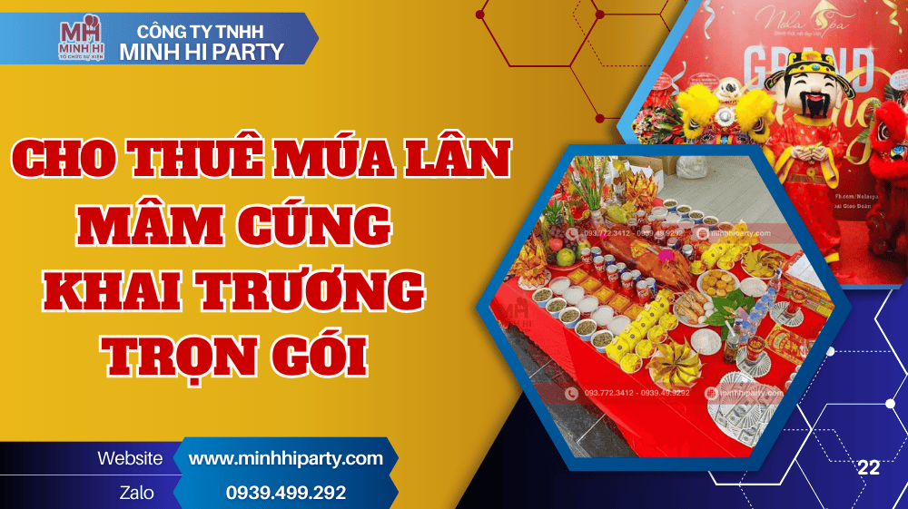 cho thue mua lan mam cung khai truong tron goi Cho thuê múa lân mâm cúng khai trương trọn gói tại TPHCM