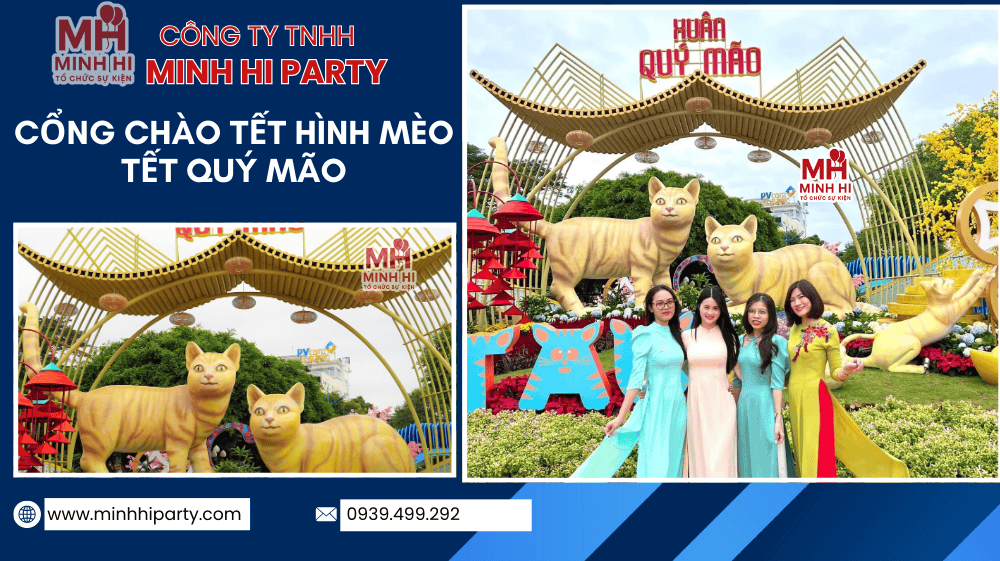 trang trí tết năm con mèo mão