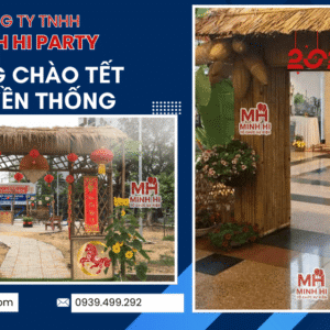 Cổng chào trang trí tết truyền thống Minh Hi Party thực hiện