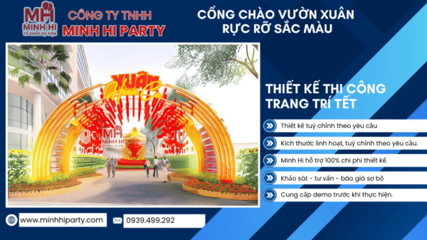 Thi công cổng chào trang trí tết chuyên nghiệp HCM