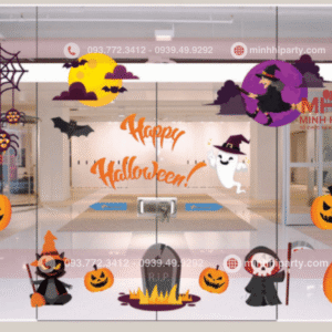 Decal dán kính trang trí halloween do Minh Hi Party cung cấp