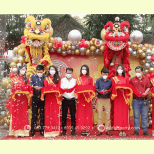 tổ chức khai trương trọn gói với dịch vụ cắt băng khánh thành và múa lân