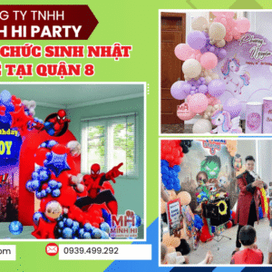 Dịch vụ tổ chức sinh nhật cho bé tại quận 8 gồm nhiều hạng mục hấp dẫn