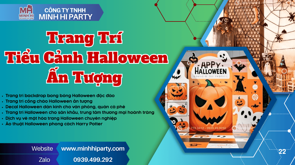 Dịch vụ trang trí tiểu cảnh Halloween do Minh Hi party cung cấp
