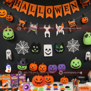 Thiết kế trang trí halloween với không gian nhỏ đơn giản