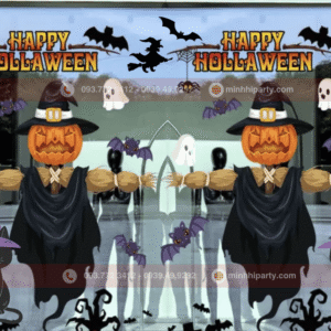 Decal trang trí Halloween dán kính đẹp và độc đáo