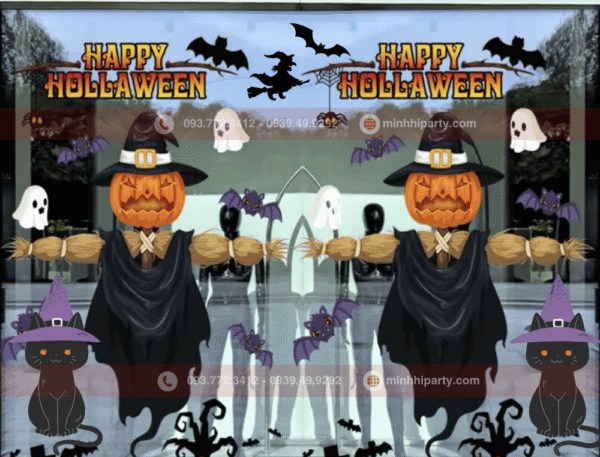 Decal trang trí Halloween dán kính đẹp và độc đáo