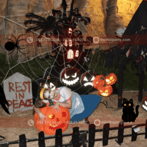 Decor trang trí halloween kinh dị thiết kế ấn tượng