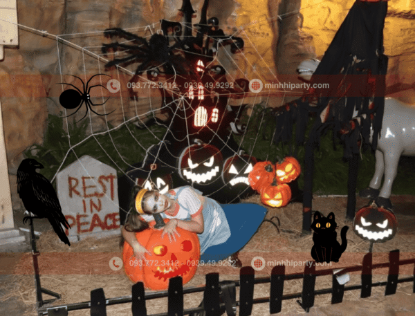Decor trang trí halloween kinh dị thiết kế ấn tượng
