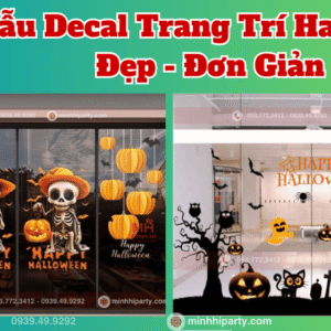 Mẫu decal trang trí halloween đẹp đơn giản do Minh Hi Party cung cấp