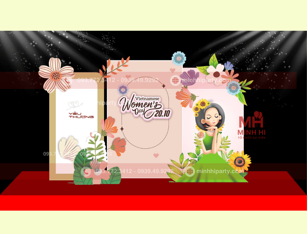 Trang trí ngày phụ nữ Việt Nam 20/10 theo phong cách hiện đại