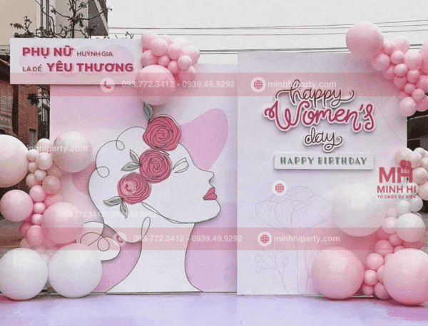 ý tưởng trang trí 20/10 đơn giản với tone màu pastel sang trọng