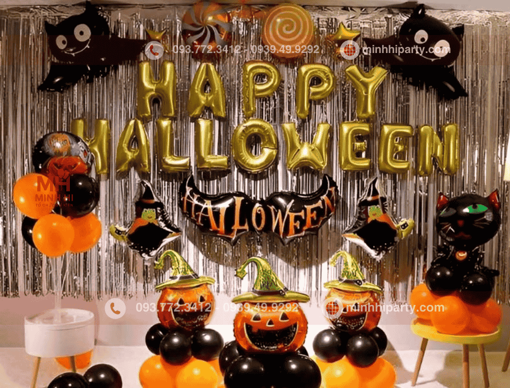 Set trang trí chủ đề Haloween cho phòng tiệc nhà hang,quán cafe