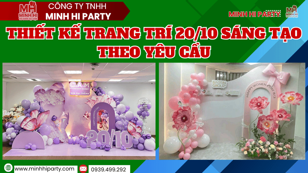 thiet ke trang tri 2010 theo yeu cau Thiết kế trang trí 20/10 sáng tạo theo yêu cầu khách hàng