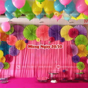 Mẫu trang trí 20/10 cho lớp học với thiết kế truyền thống nét đẹp đơn giản