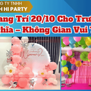 Trang trí 20/10 cho trường học tại TPHCM