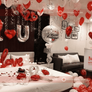 Trang trí 20/10 với bóng bay khí hellium