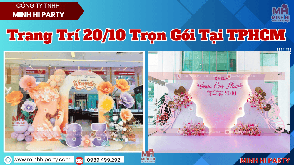 trang tri 20 10 tron goi tai tphcm gia re Trang trí 20/10 trọn gói tại TPHCM do Minh Hi Party cung cấp