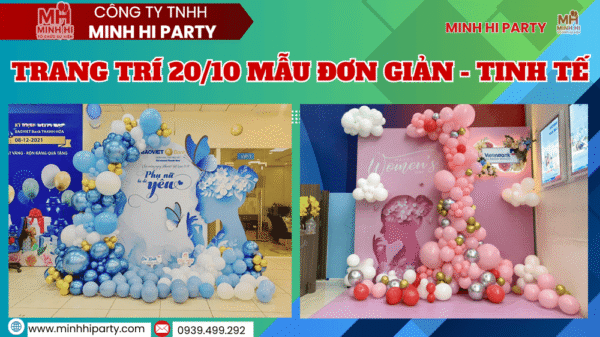 Trang trí 20/10 đơn giản tinh tế phù hợp từng không gian