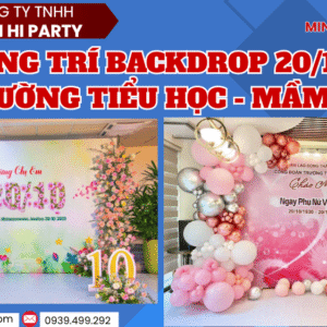 Dịch vụ trang trí 20/10 cho trường học gồm trường tiểu học và mầm non