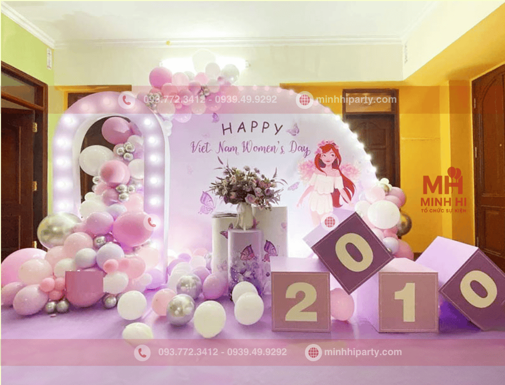 Trang trí ngày phụ nữ Việt Nam 20/10 sử dụng LED hiện đại