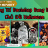 Dịch vụ trang trí backdrop bong bong chủ đề Halloween do Minh Hi Party cung cấp