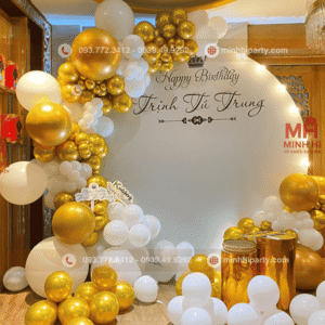 Trang trí backdrop sinh nhật cho nam đơn giản sang trọng