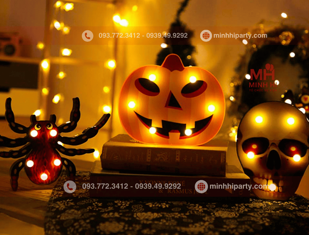 Ý tưởng decor halloween với đèn led dây