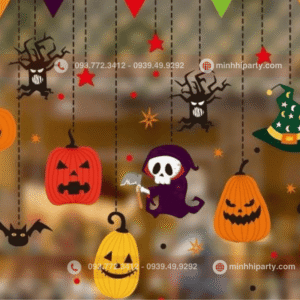 Trang trí decal halloween đơn giản nhưng vẫn đẹp
