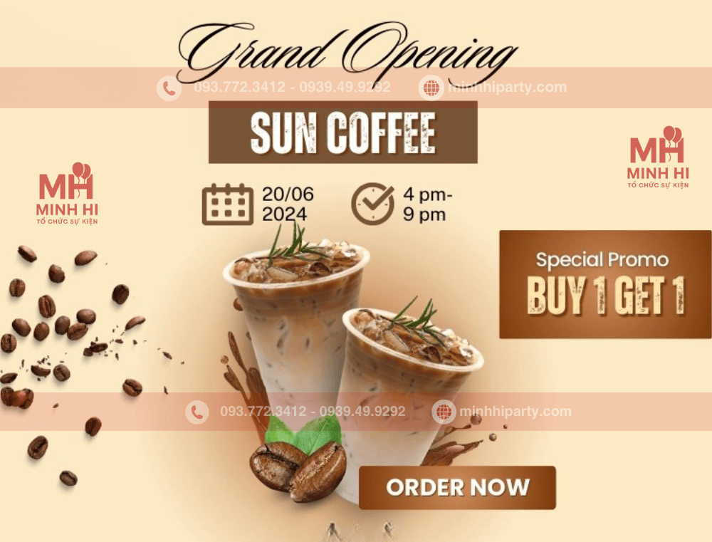 trang tri khai truong cho quan cafe thiet ke banner Thiết kế trang trí banner cho quán cafe đẹp và tiết kiệm