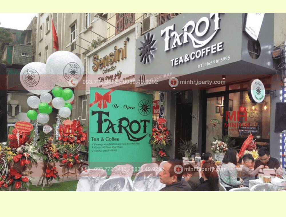 trang tri khai truong quan caffe tarot Trang trí khai trương quán caffe Tarot