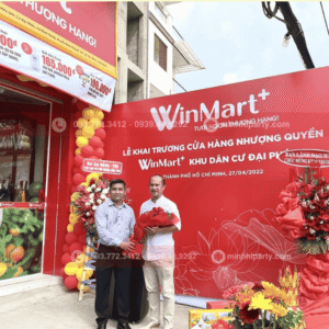 Trang trí khai trương cho winmart cửa hàng tiện lợi