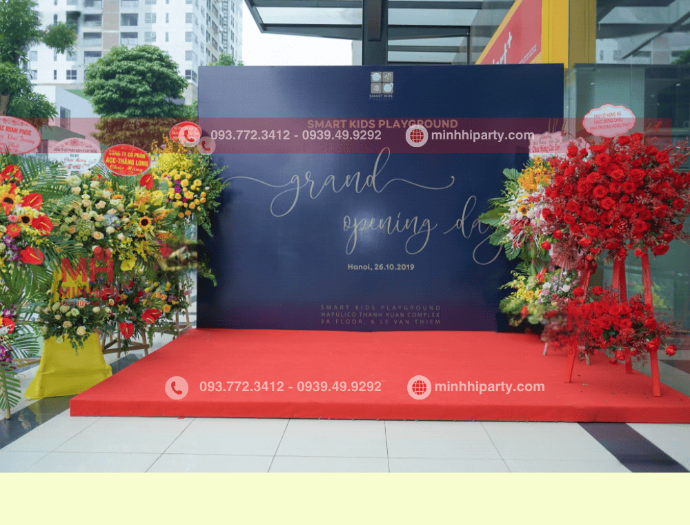 trang trí khai trương trọn gói cùng cho thuê thiết bị sự kiện sân khấu và âm thanh cho lễ khai trương