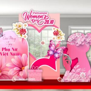 Trang trí backdrop 20/10 với hiệu ứng 3D