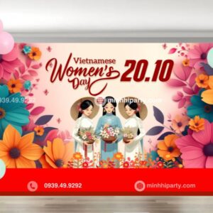 Trang trí ngày phụ nữ việt nam chủ đề truyền thống