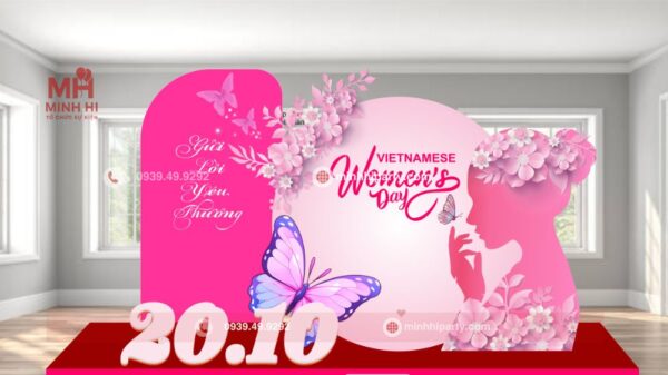 Mẫu thiết kế trang trí sự kiện ngày phụ nữ Việt Nam 20/10